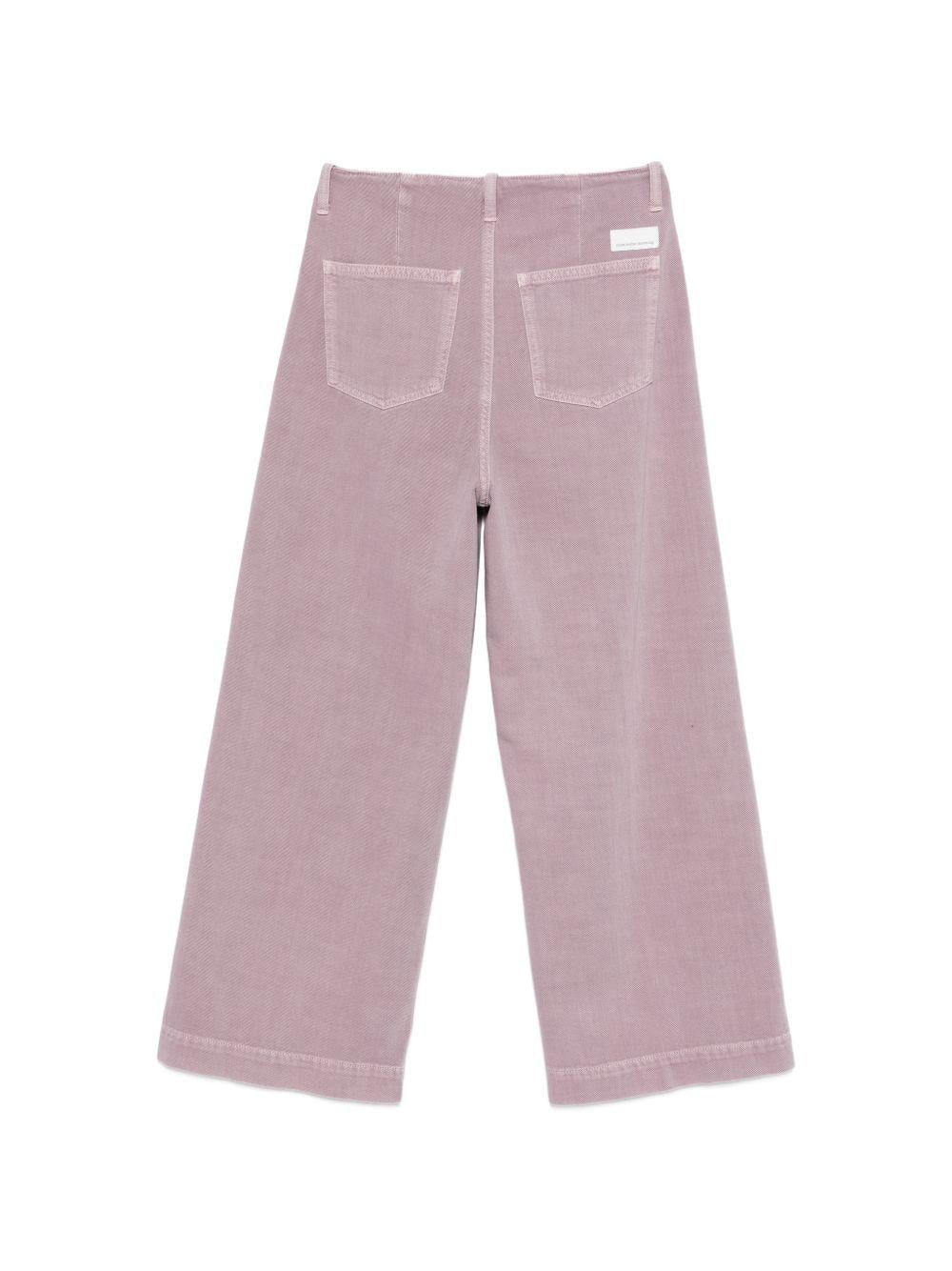 NINE IN THE MORNING Jeans Naia in denim lilla a gamba ampia