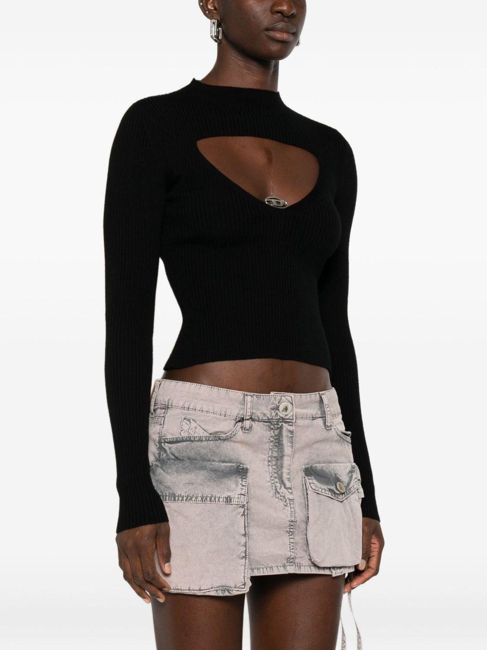 DIESEL Maglia con scollo a V cut-out