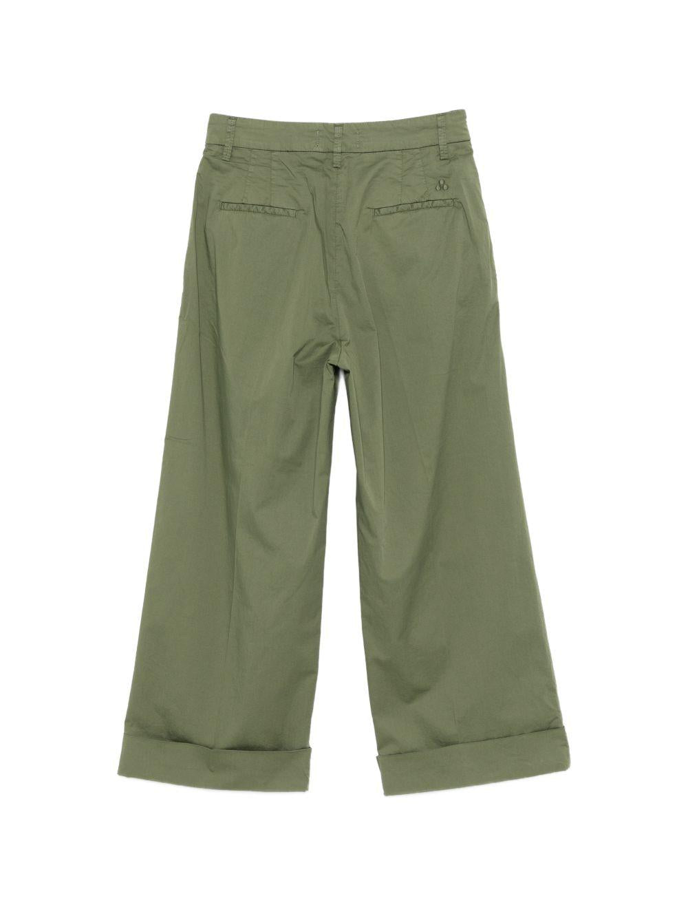 PEUTEREY Pantaloni Ralph verdi in cotone elasticizzato