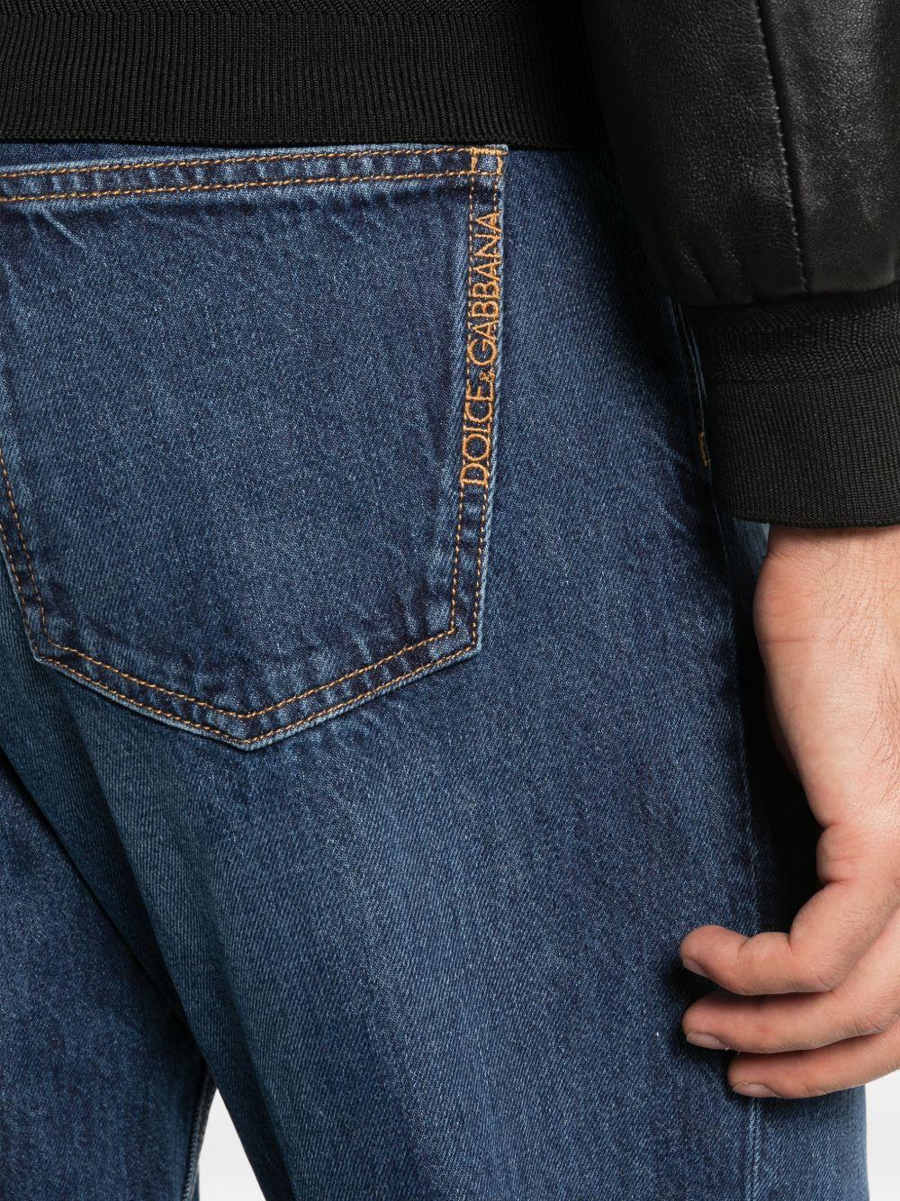 DOLCE e GABBANA Jeans in cotone blu scuro