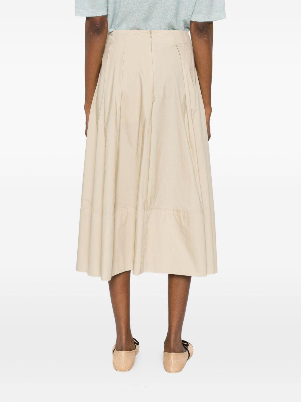 WOOLRICH Gonna midi in cotone beige di Woolrich
