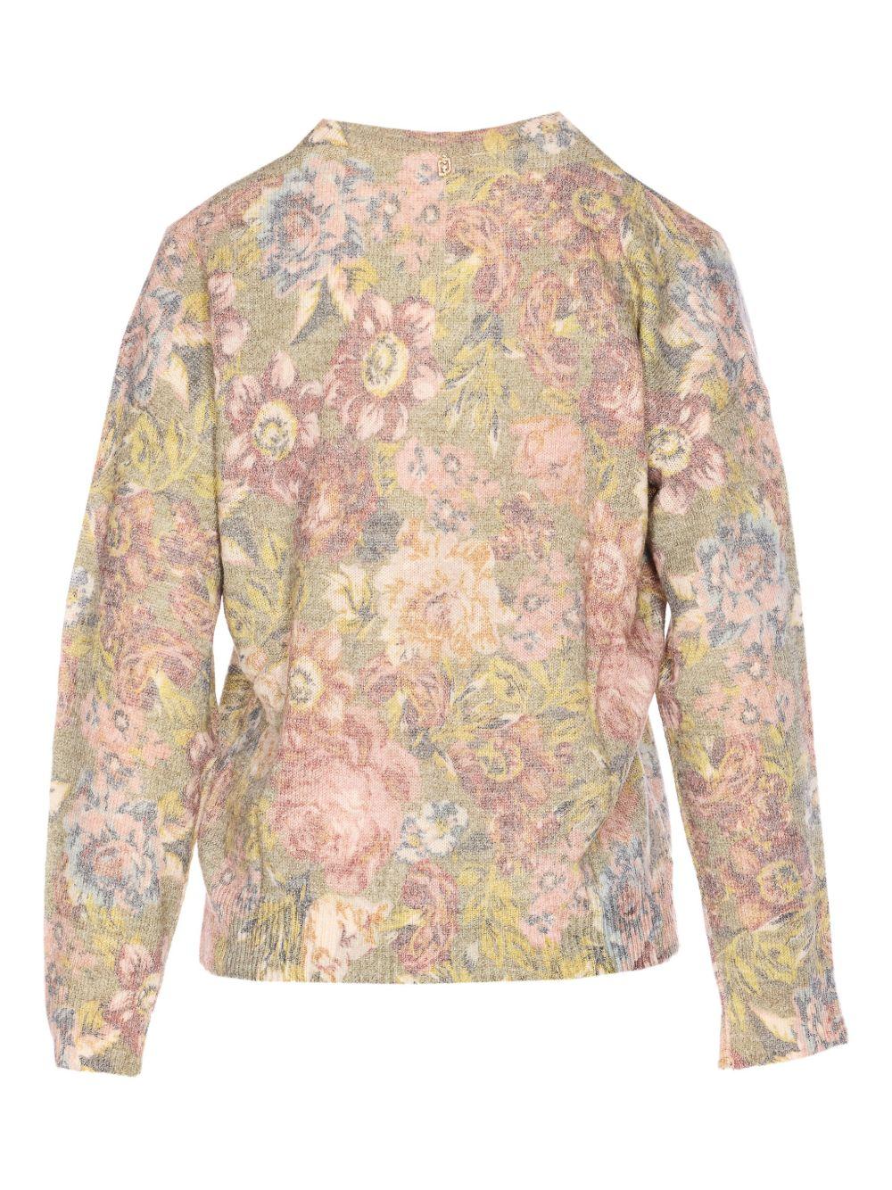LIUJO Maglia girocollo con stampa floreale