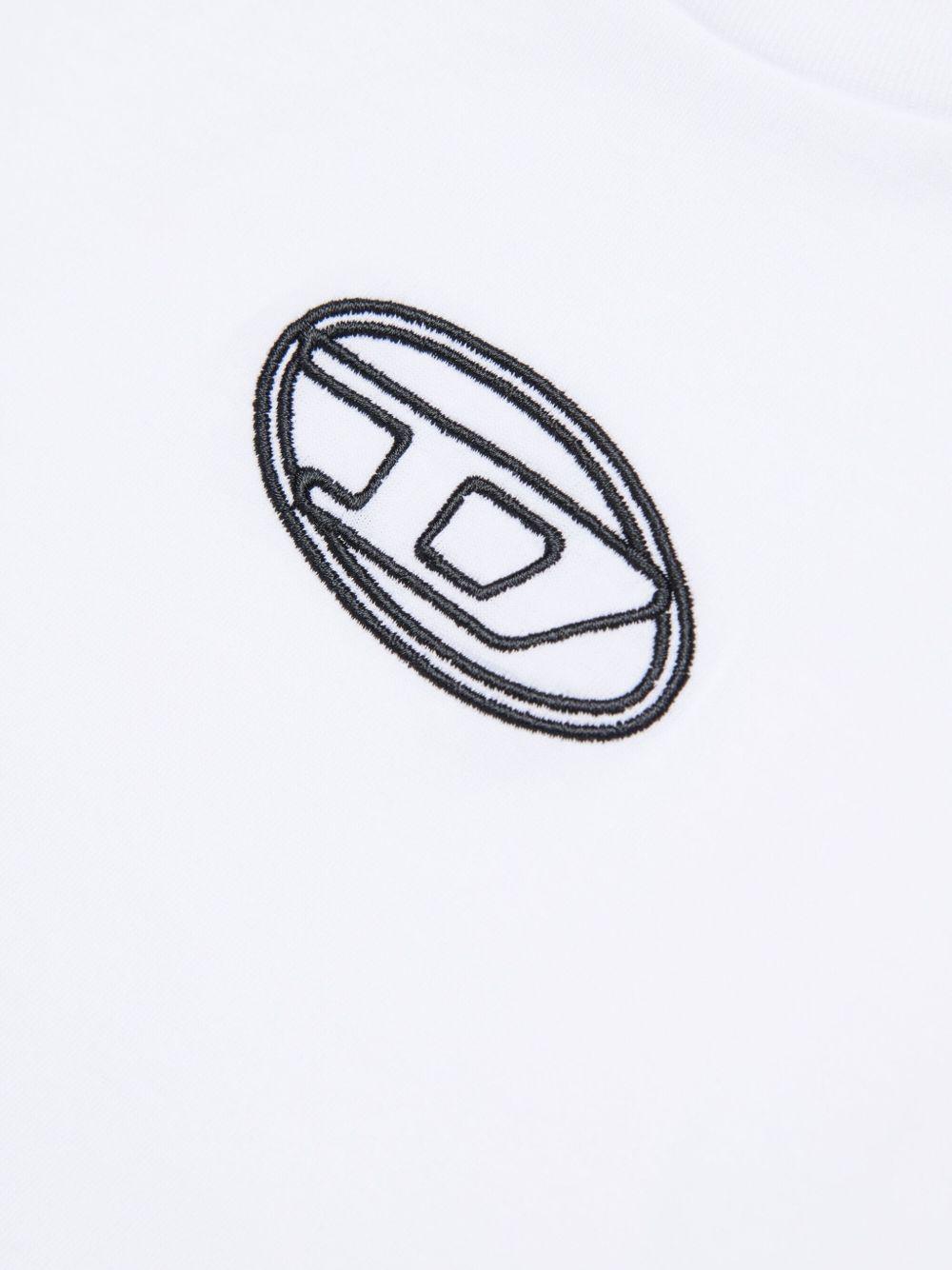 DIESEL T-shirt da a maniche corte in cotone bianco con logo