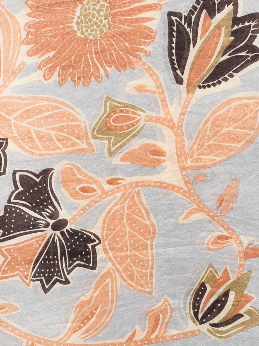 SGOMBERO CANTINE Foulard Sagittario in seta con stampa floreale