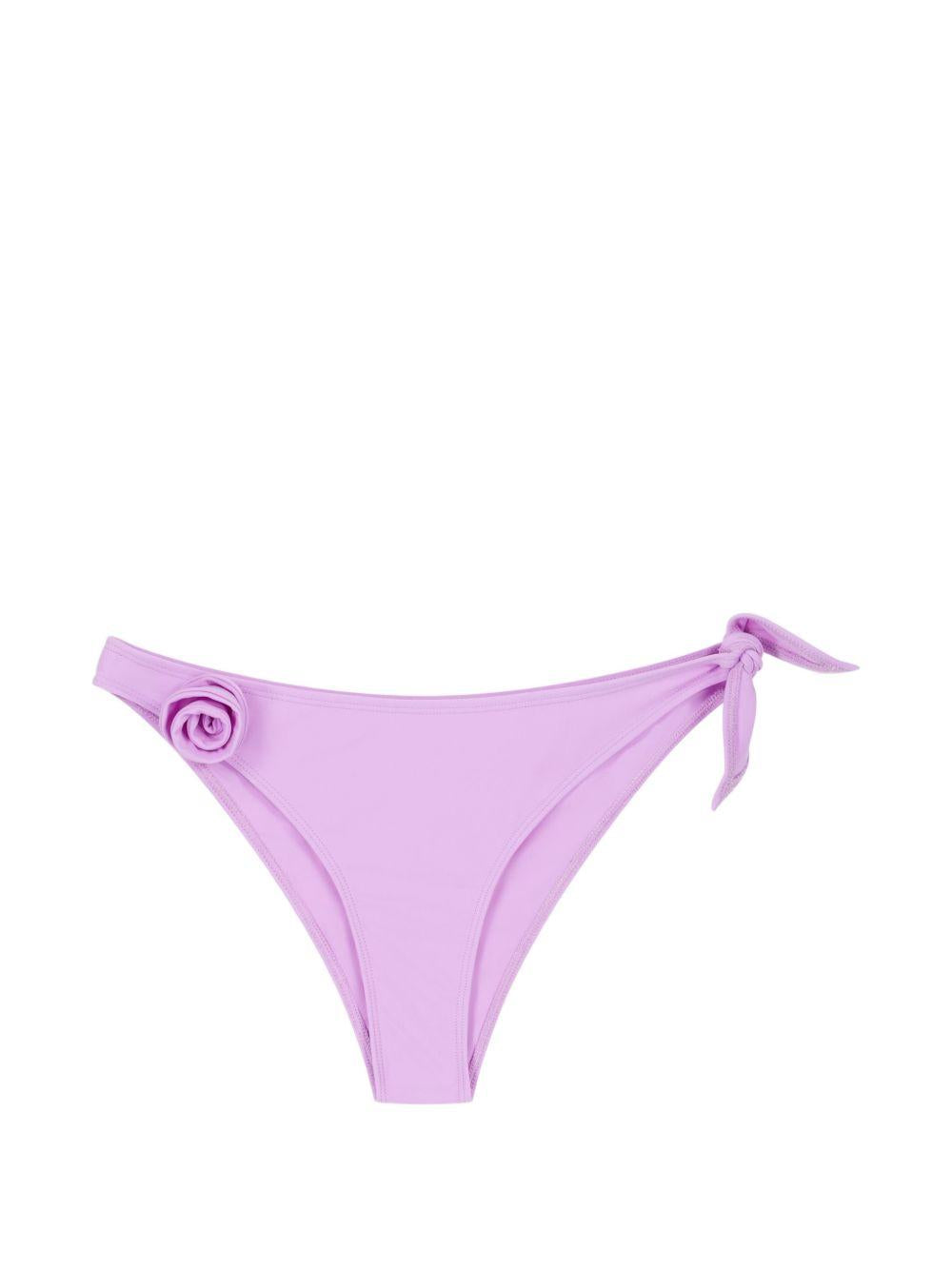 COPERNI Slip bikini lilla con dettaglio fiore e fiocco