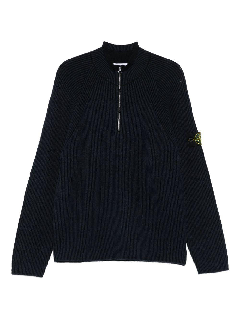 STONE ISLAND Maglia a collo alto con zip