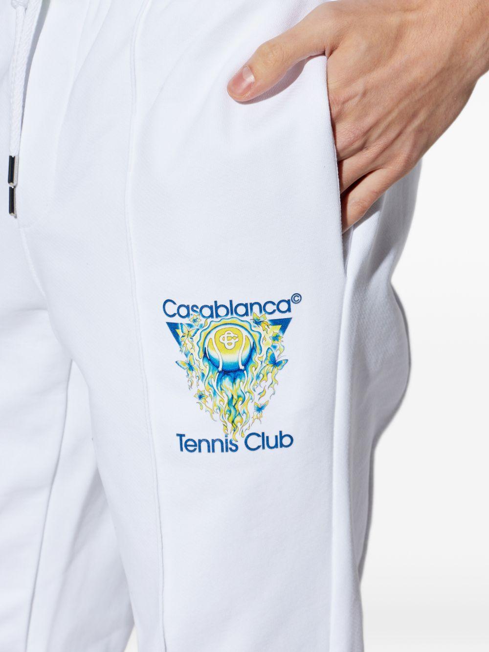 CASABLANCA Pantaloni tuta in cotone bianco