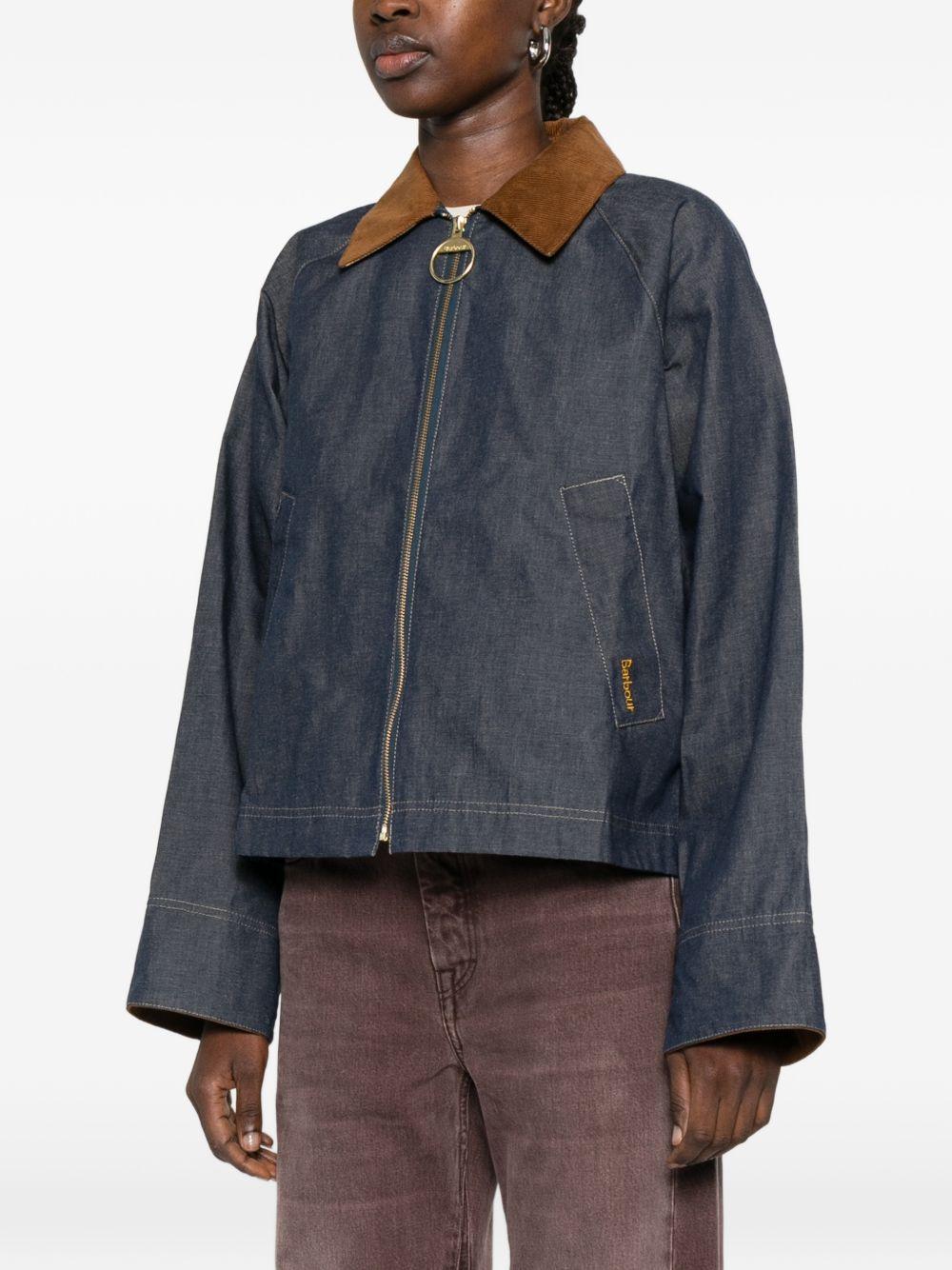 BARBOUR Giacca Freckleton in denim blu