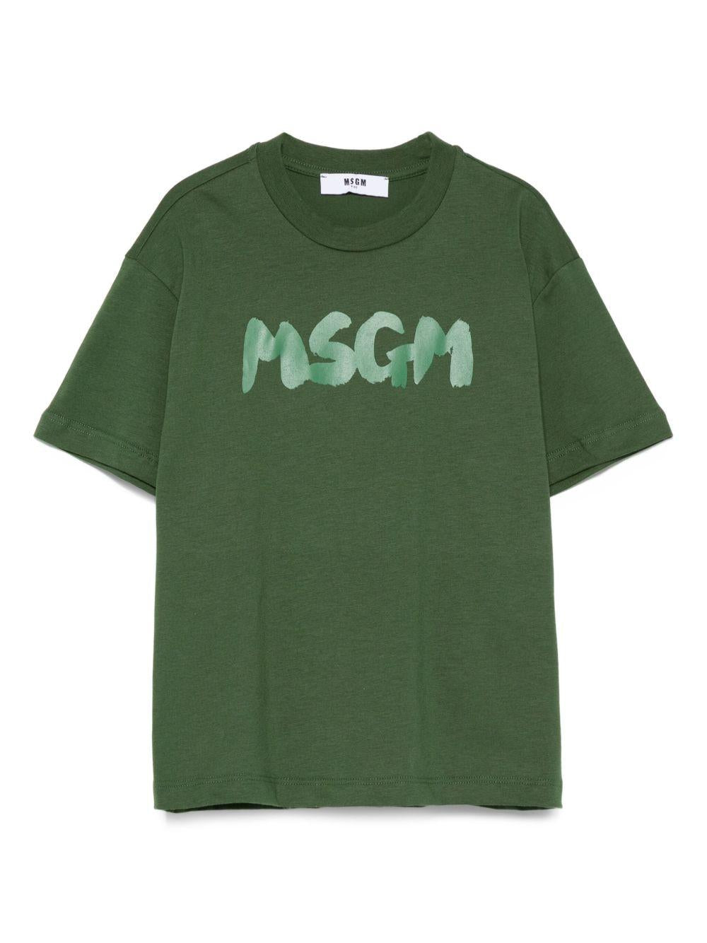 MSGM T-shirt in cotone con logo
