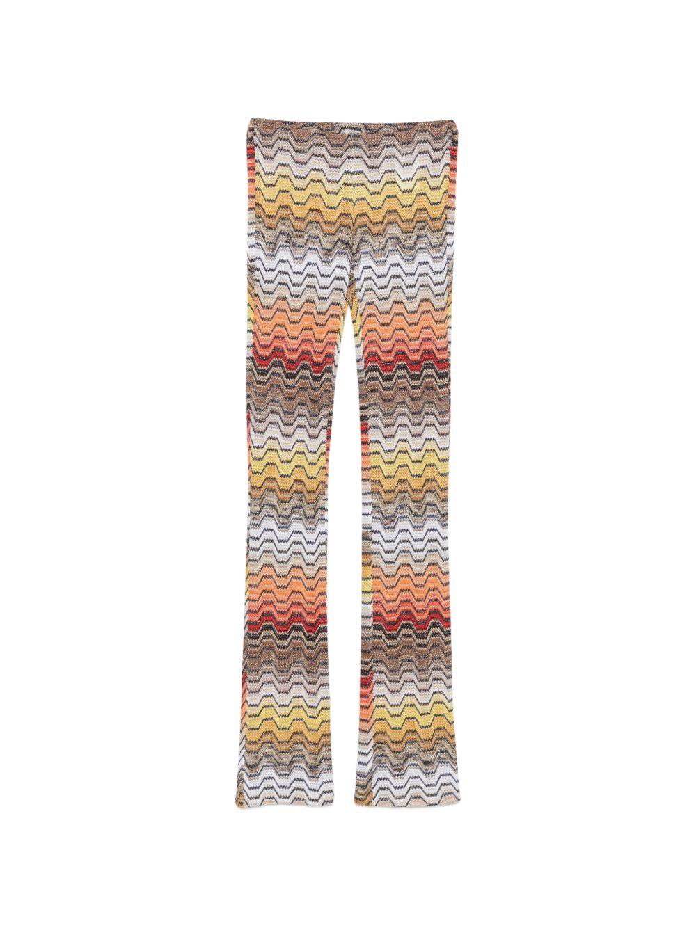 MISSONI Pantaloni lunghi con motivo greca multicolore