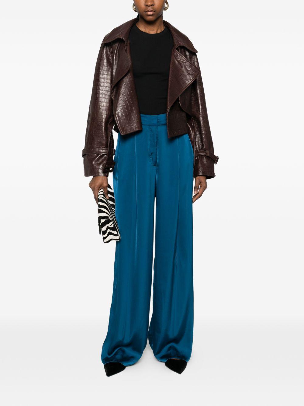 MICHAEL KORS Pantaloni lunghi blu in lana merino