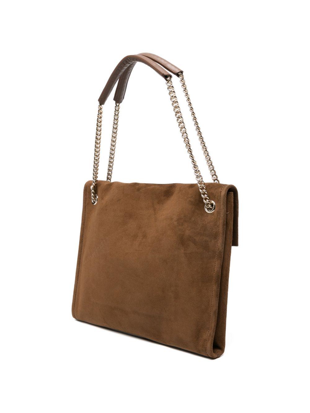 ORCIANI Borsa a spalla in suede Peach Coa