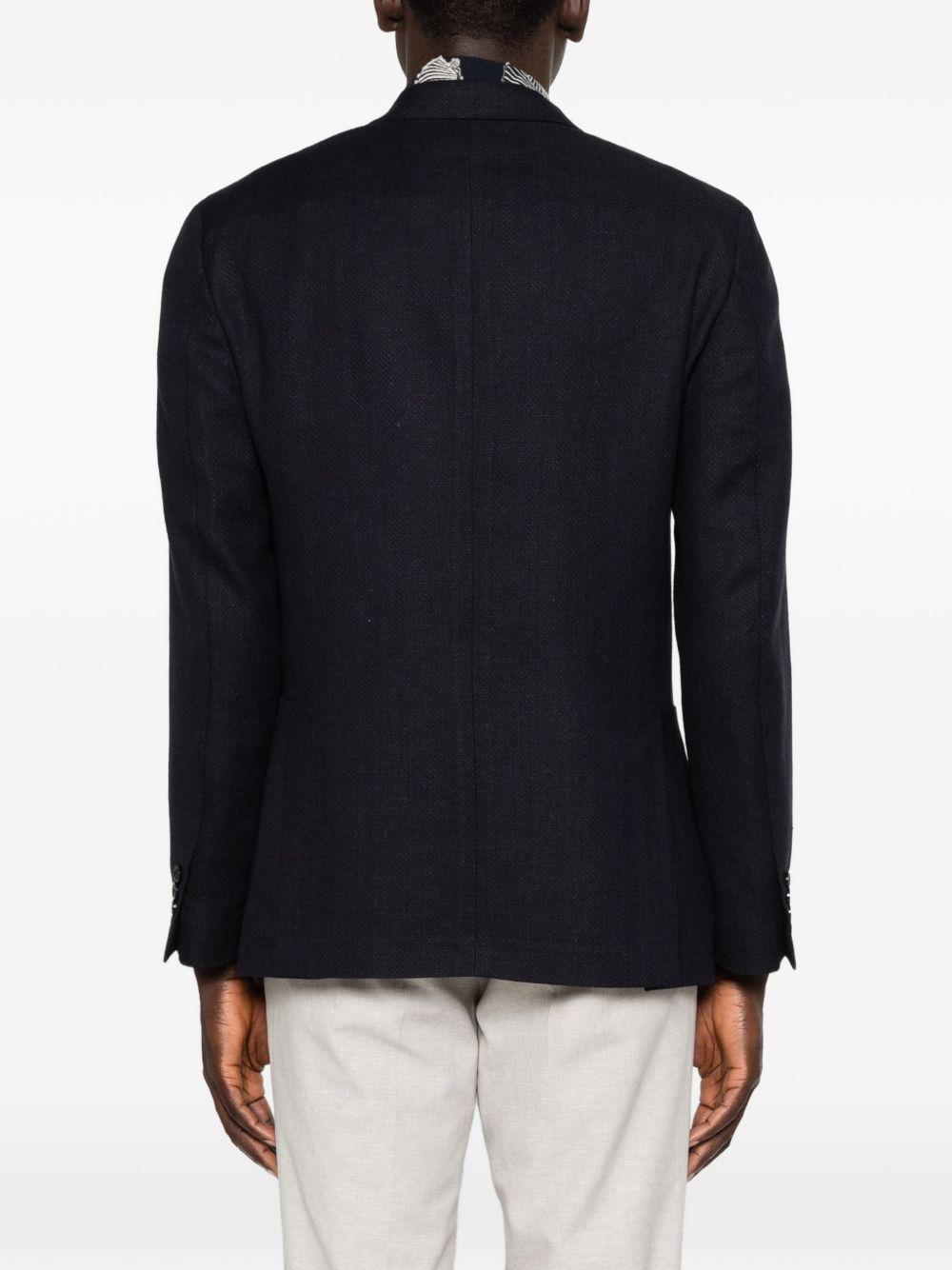 LARDINI Blazer blu notte con spilla