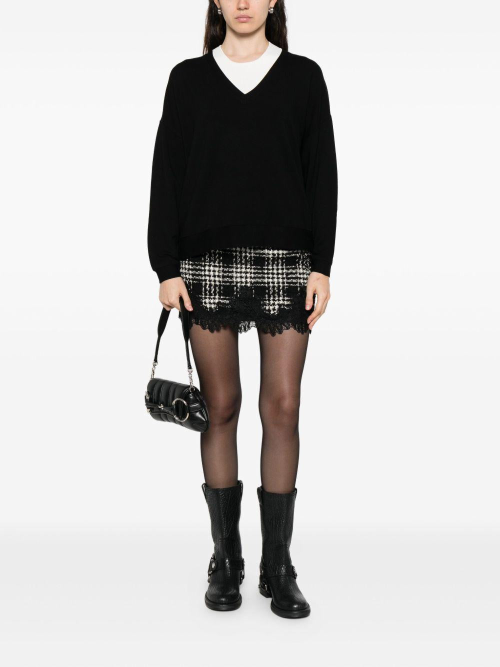 MAJESTIC FILATURES Felpa scollo a V nera