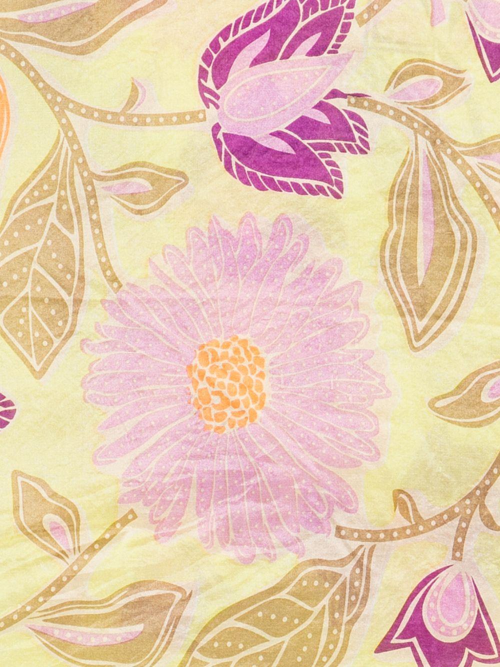 SGOMBERO CANTINE Foulard Bilancia in seta con stampa floreale