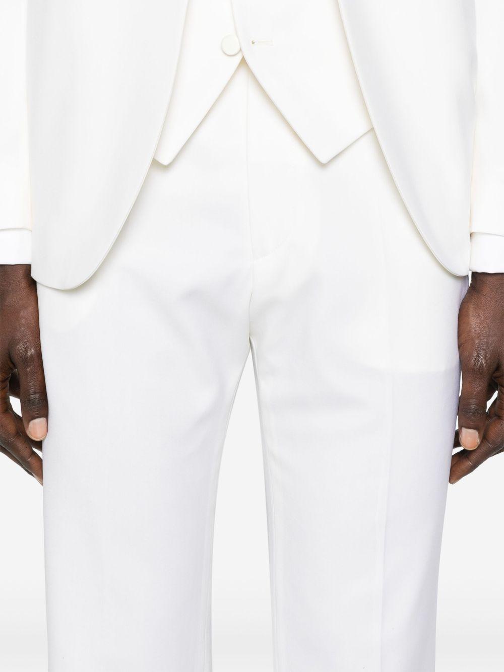 TAGLIATORE Abito monopetto bianco in lana vergine