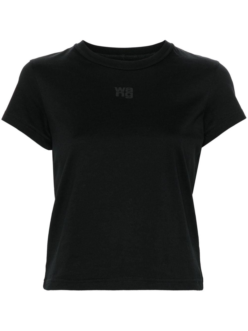 ALEXANDER WANG T-shirt nera con logo
