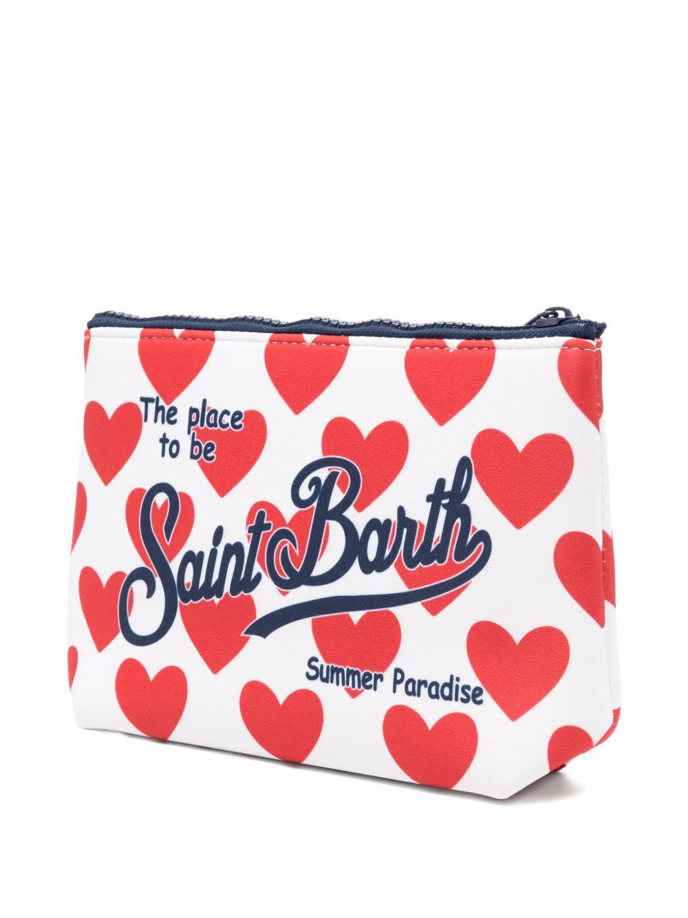 MC2 SAINT BARTH Pochette Aline con cuori rossi