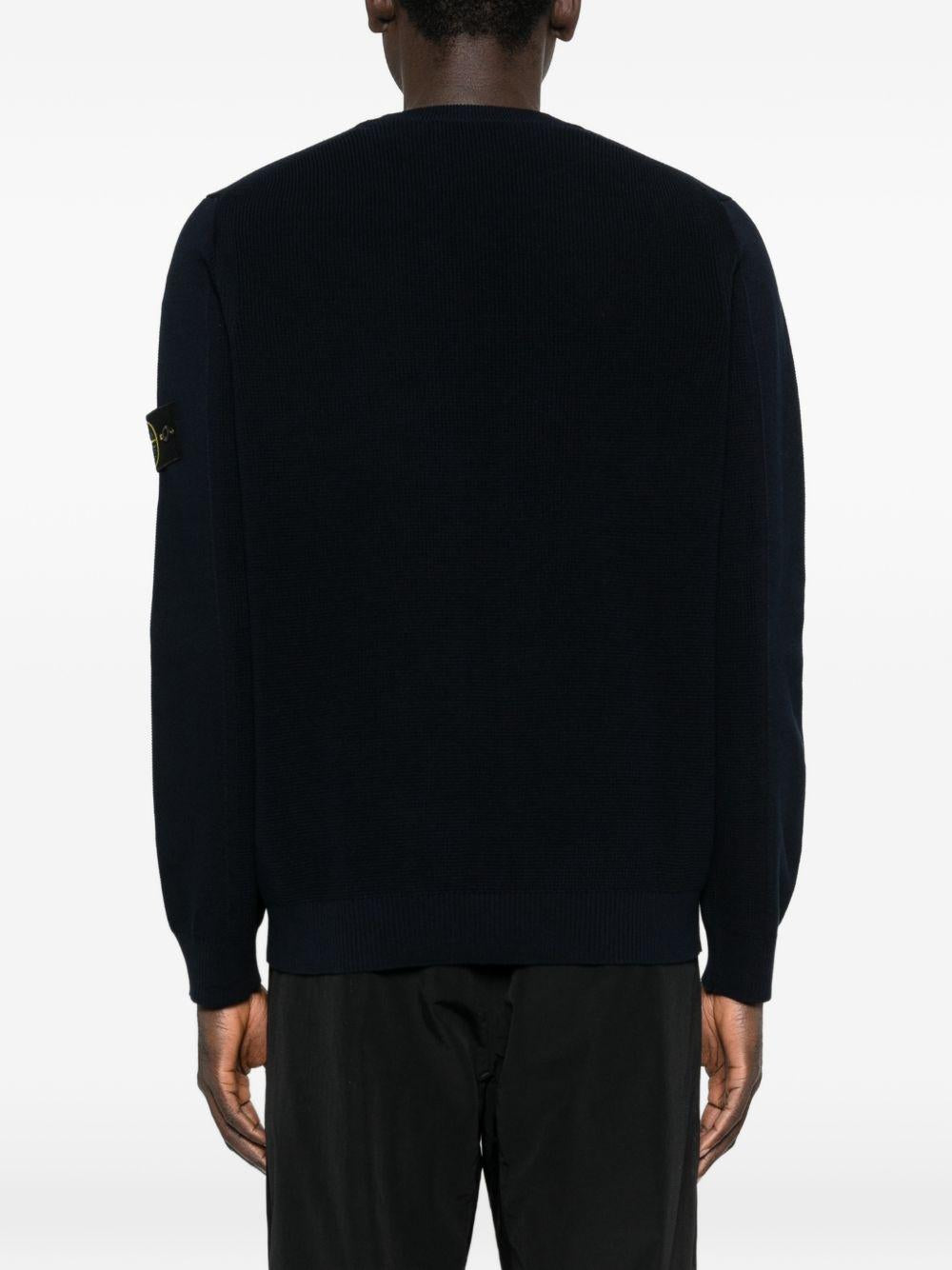 STONE ISLAND Maglione girocollo blu navy