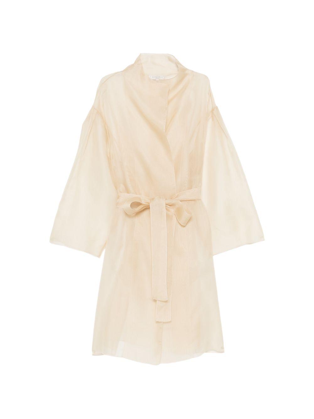 ANTONELLI Giacca Gustav semistrasparente con cintura in vita