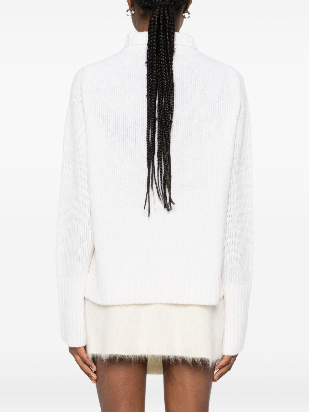 TABARONI Maglia bianca a collo alto