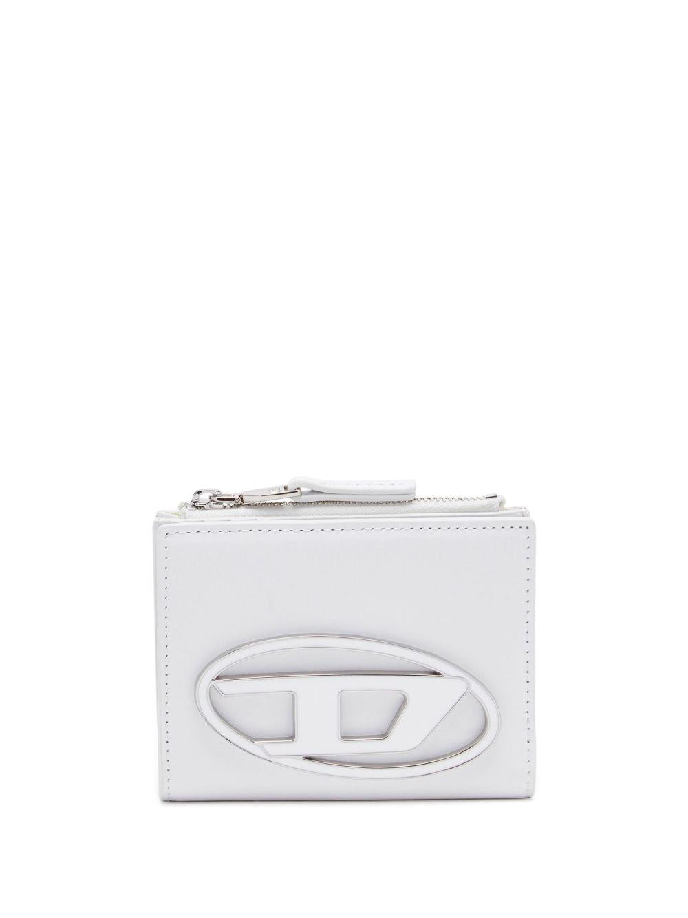 DIESEL Portacarte bianco in pelle