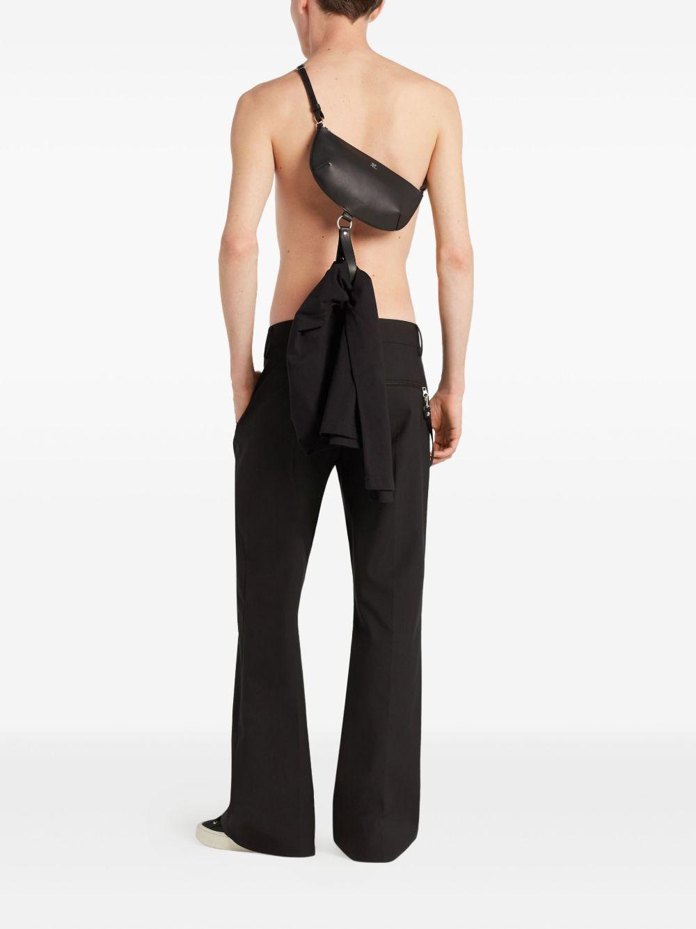 COURREGES Borsa a spalla Holy Eclipse in pelle nera