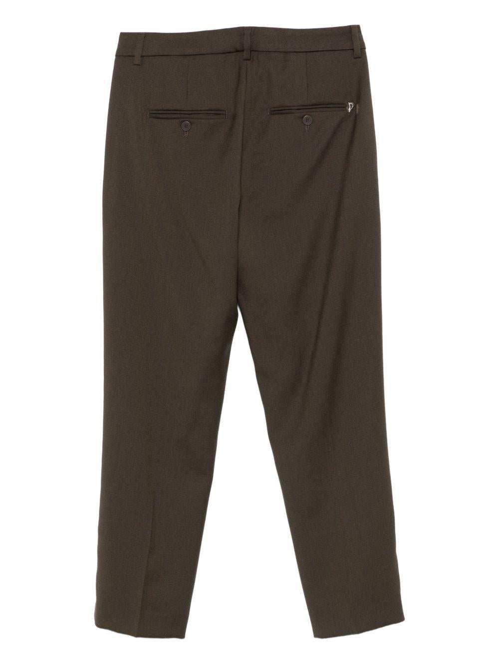 DONDUP Pantaloni marroni in lana