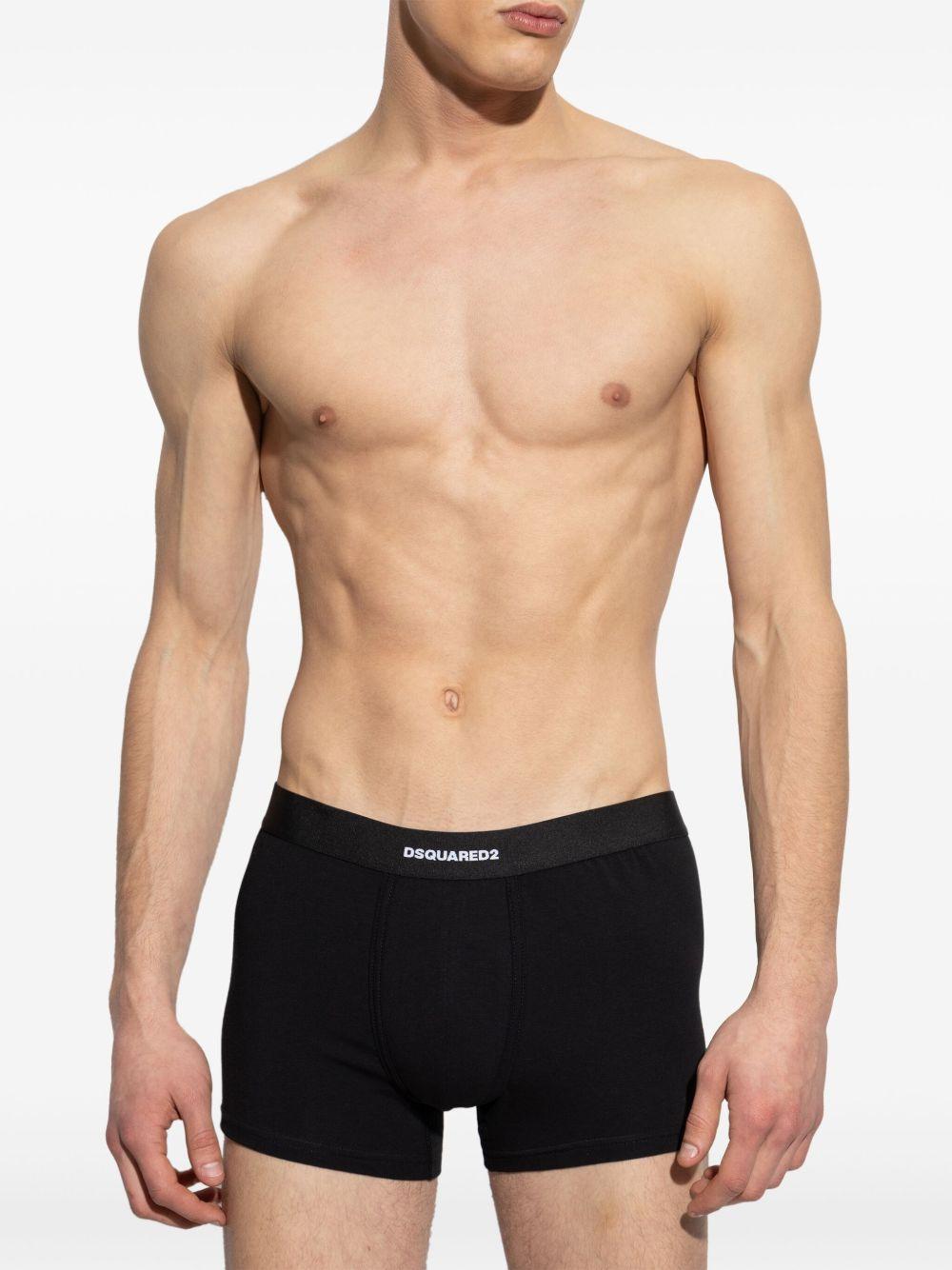 DSQUARED2 Boxer neri con elastico in vita