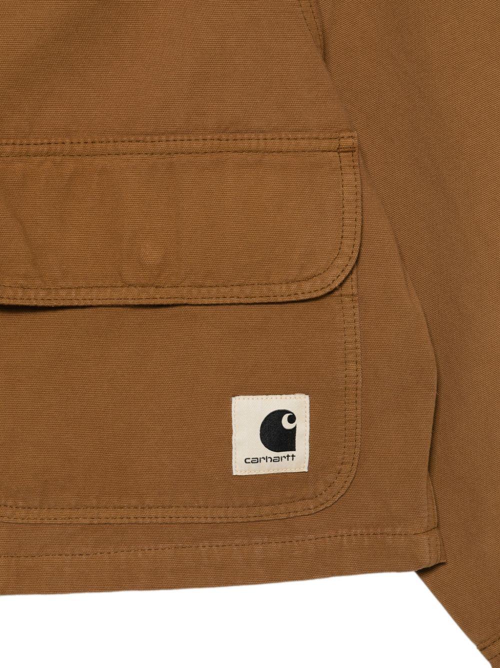 CARHARTT WIP Giacca corta marrone con colletto in velluto