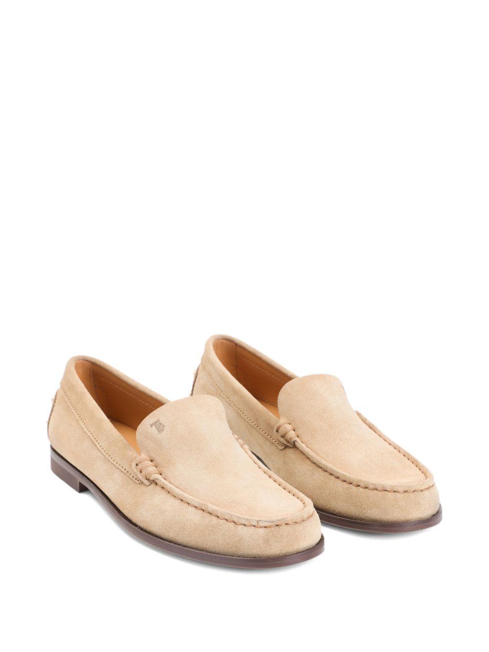 TODS Mocassini in pelle scamosciata zenzero