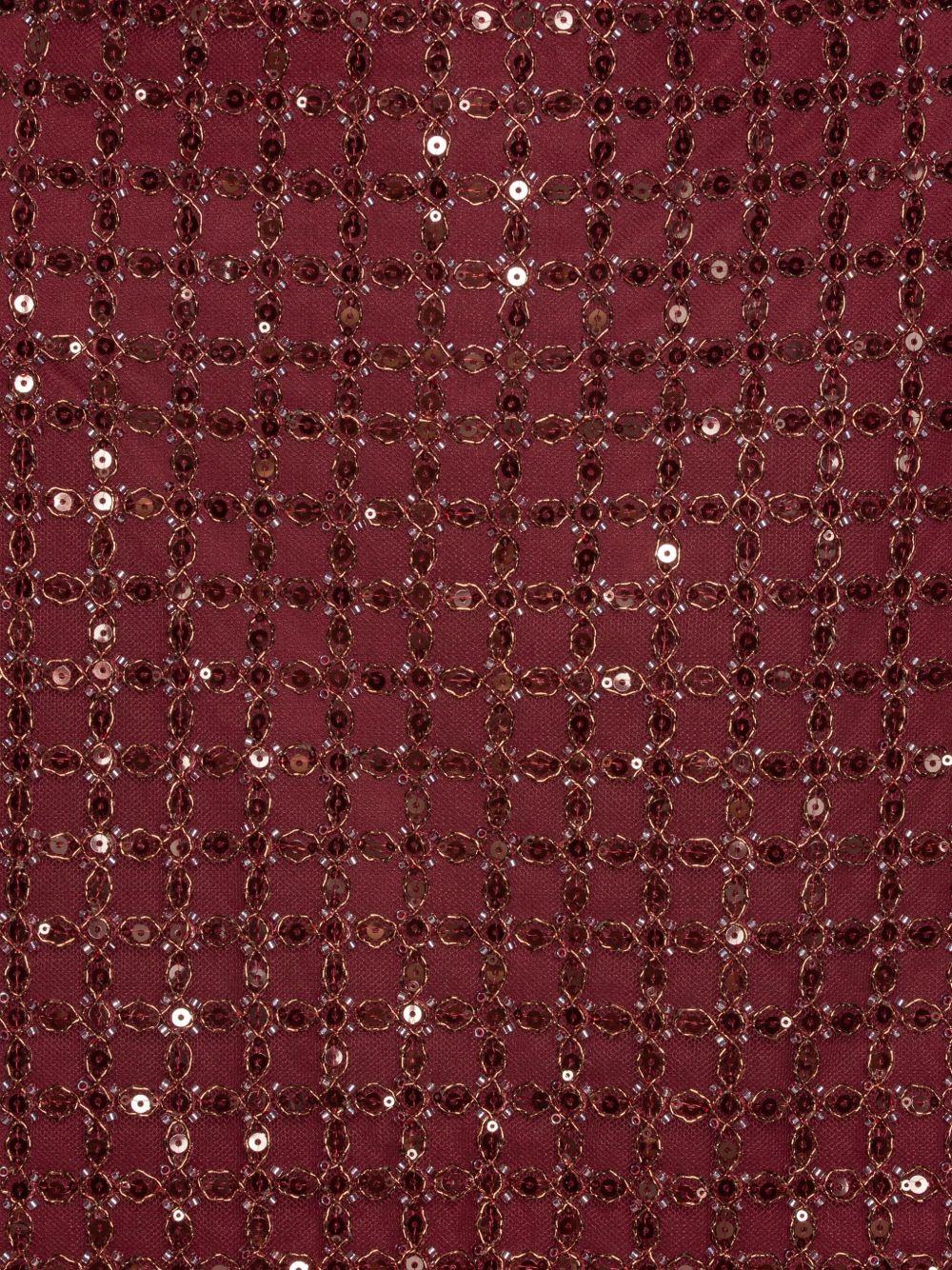 ROTATE Minigonna bordeaux con paillettes