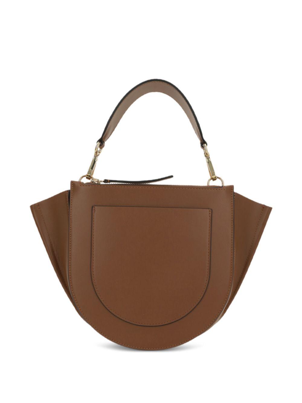 WANDLER Borsa a mano Hortensia Small in pelle marrone