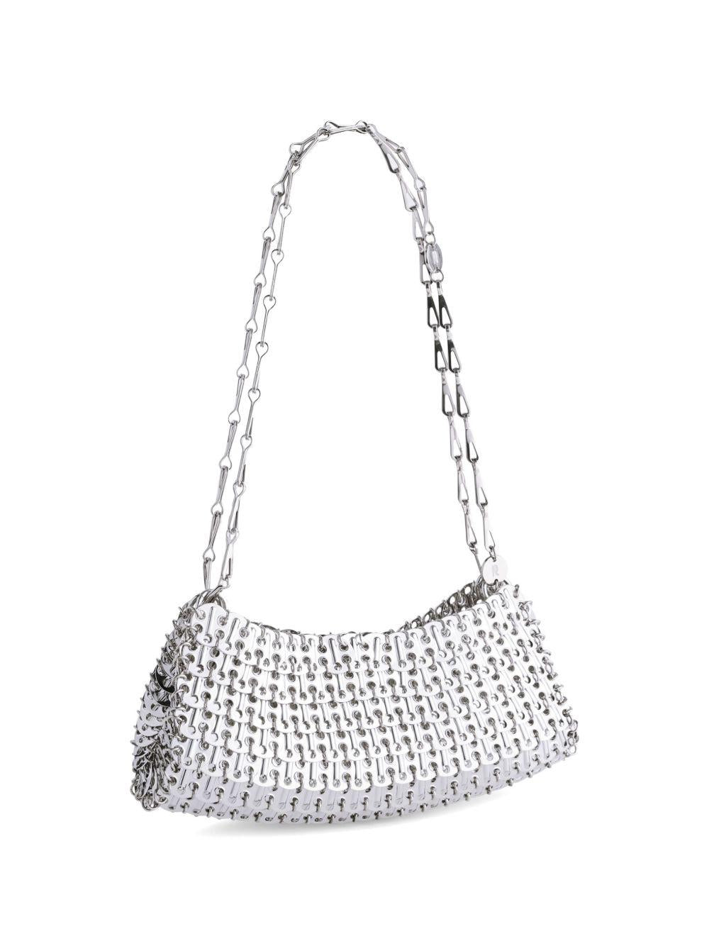 RABANNE Borsa a spalla argentata