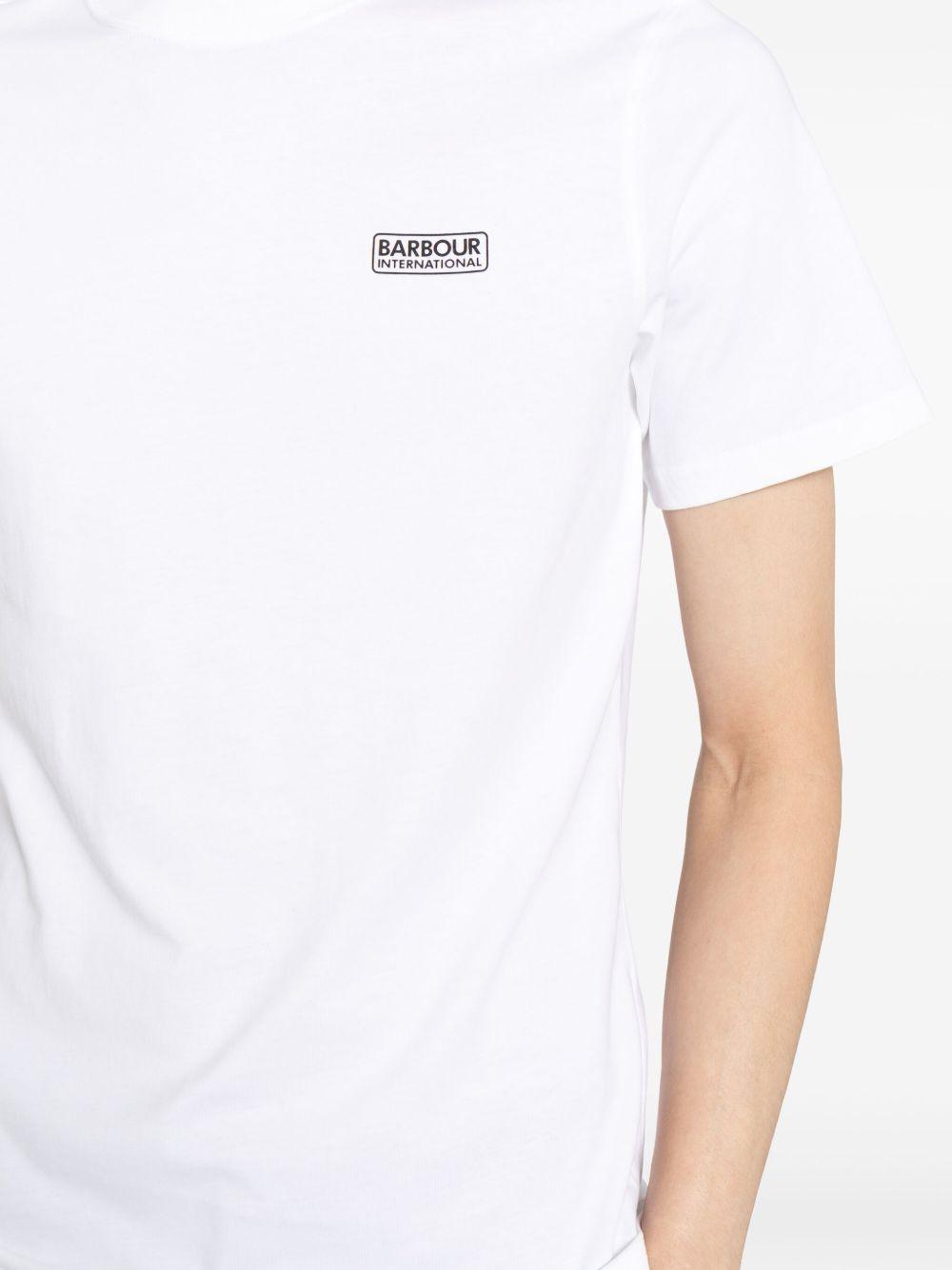 BARBOUR T-shirt in cotone bianco