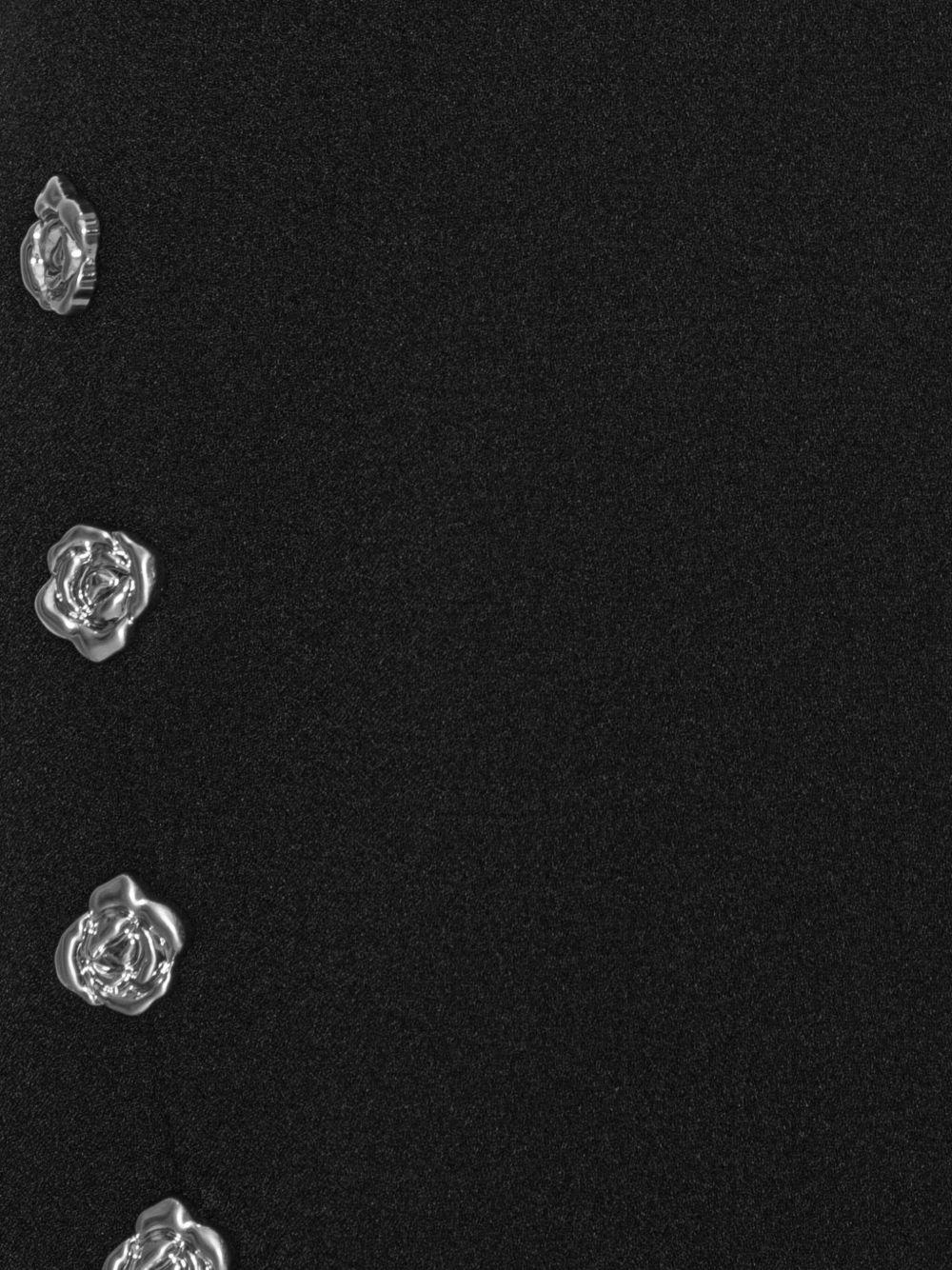 ROTATE Abito midi con spacco e bottoni a rosa