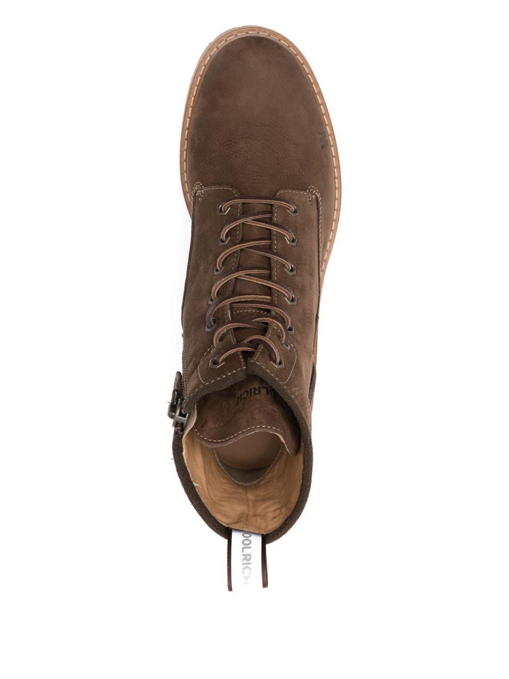 WOOLRICH Anfibi in pelle con lacci