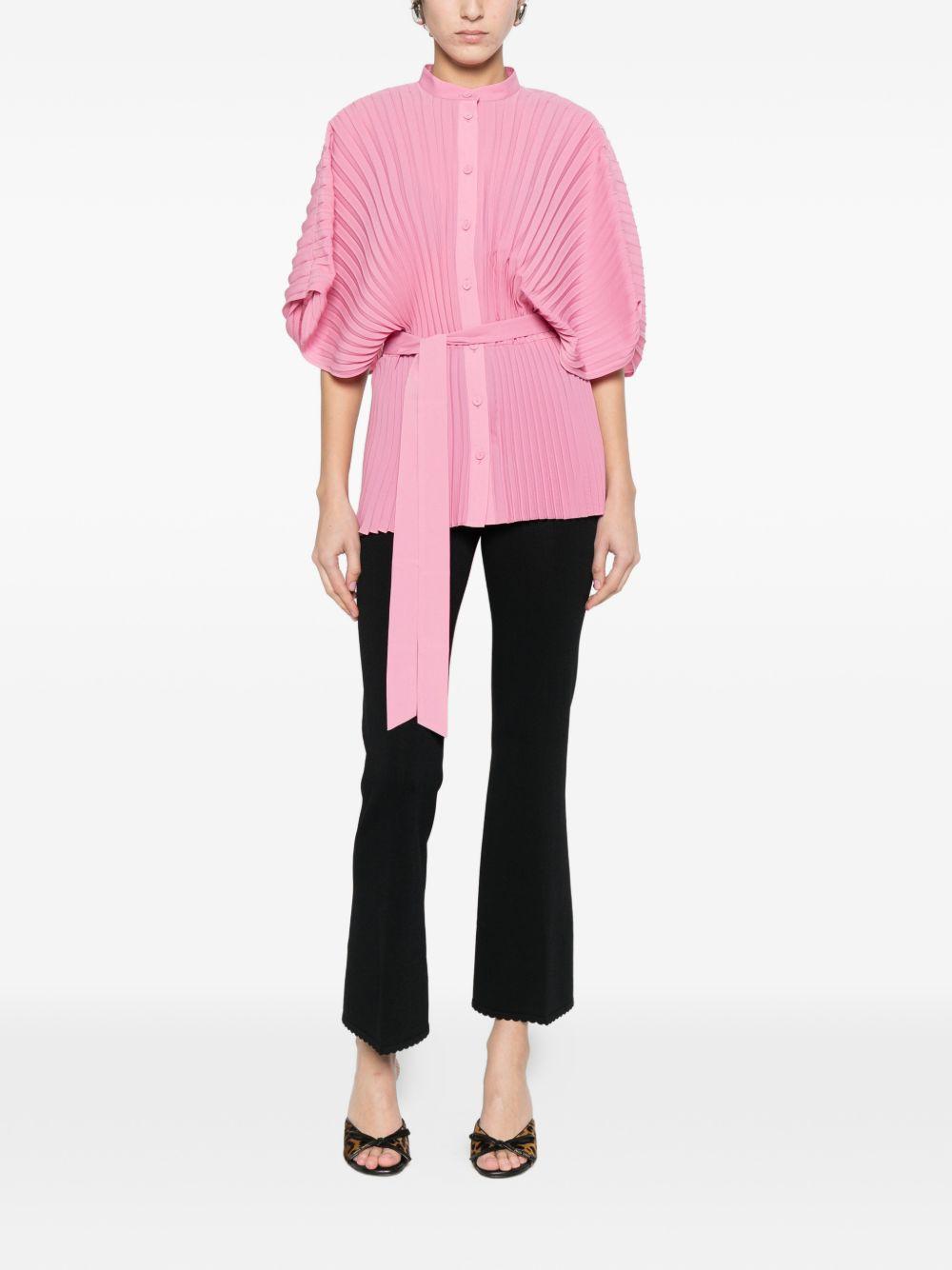 TWINSET Pantaloni neri con orlo smerlato ricamato