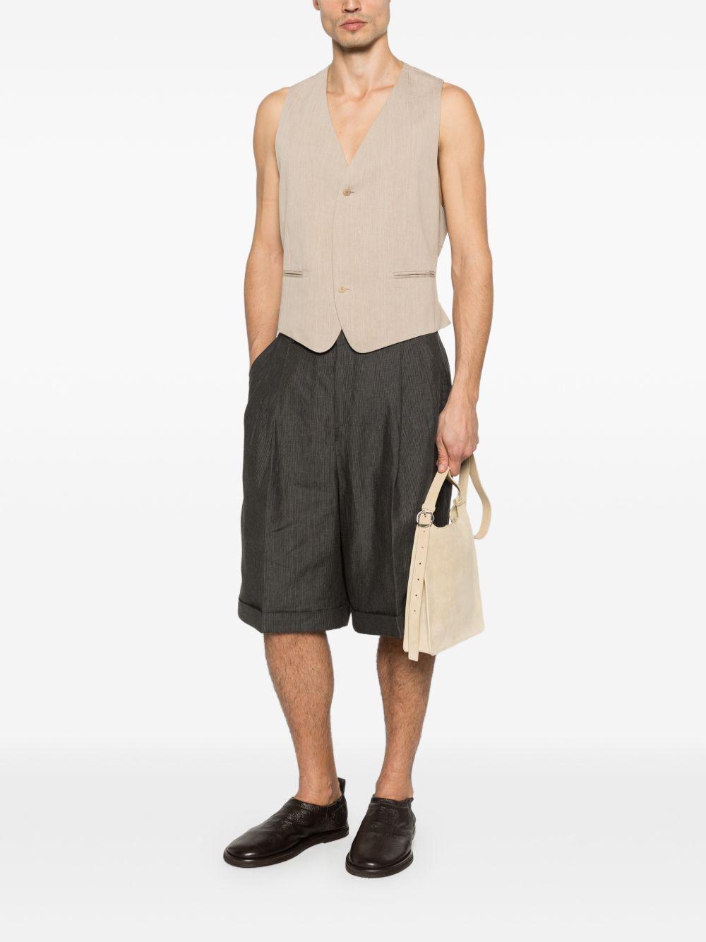 JACQUEMUS Gilet beige con tasche