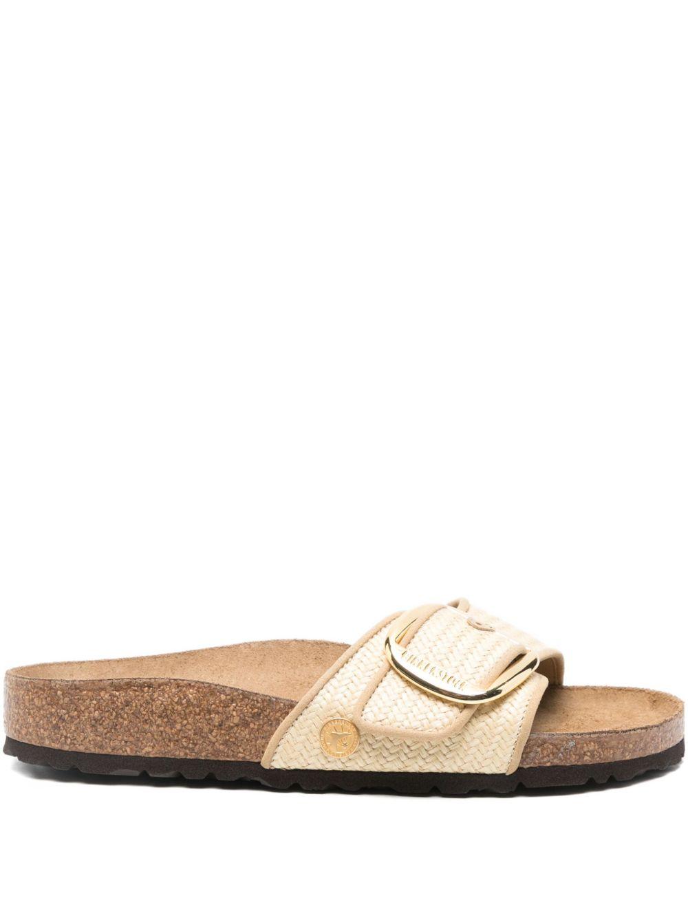 BIRKENSTOCK Ciabatte Madrid in canvas con fibbia dorata