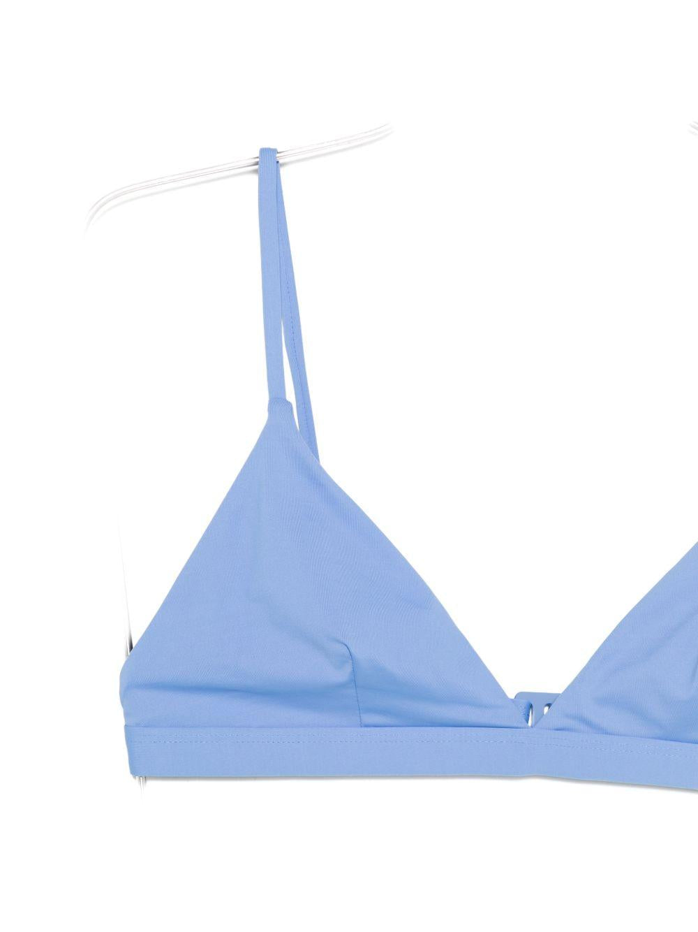 POLO RALPH LAUREN Top bikini a triangolino azzurro