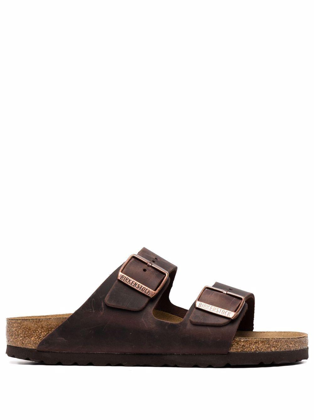 BIRKENSTOCK Ciabatte Arizona in pelle marrone