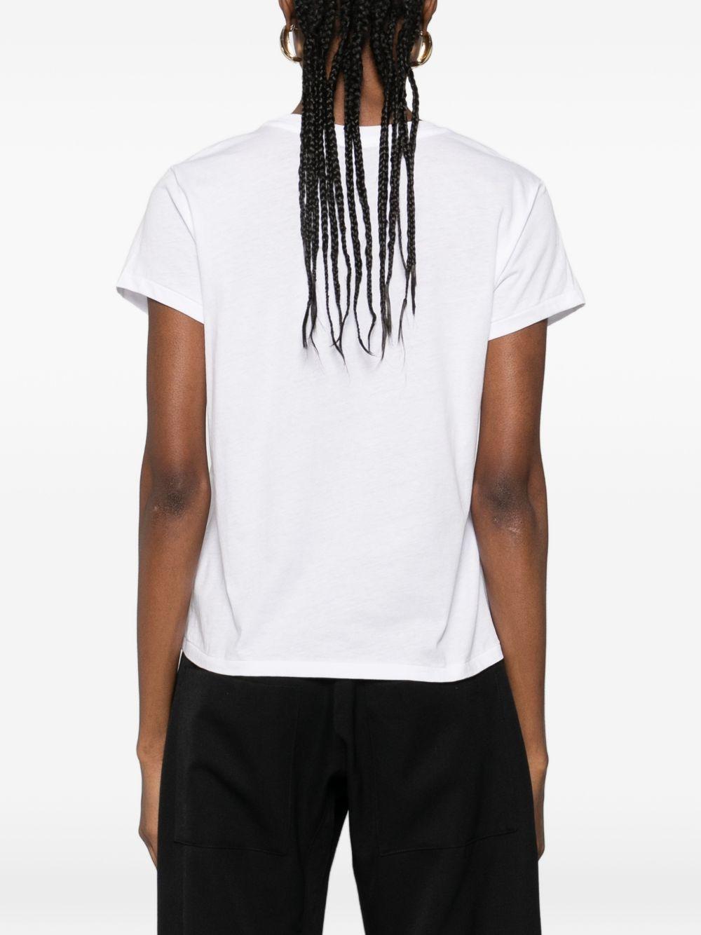 POLO RALPH LAUREN T-shirt in cotone bianco con pony blu