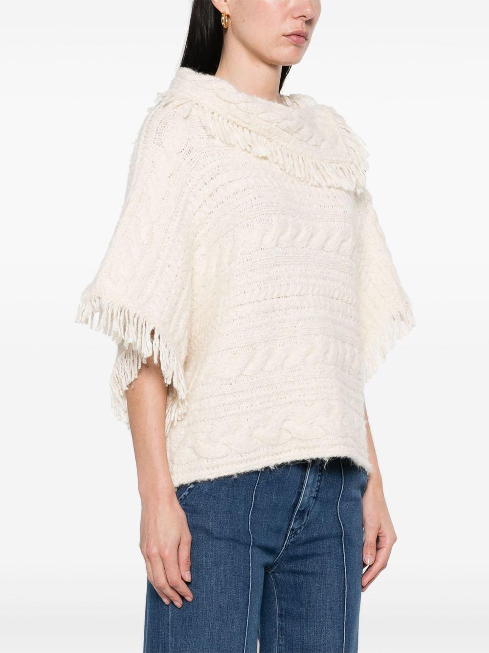 MARANT ETOILE Poncho 'Blanche'
