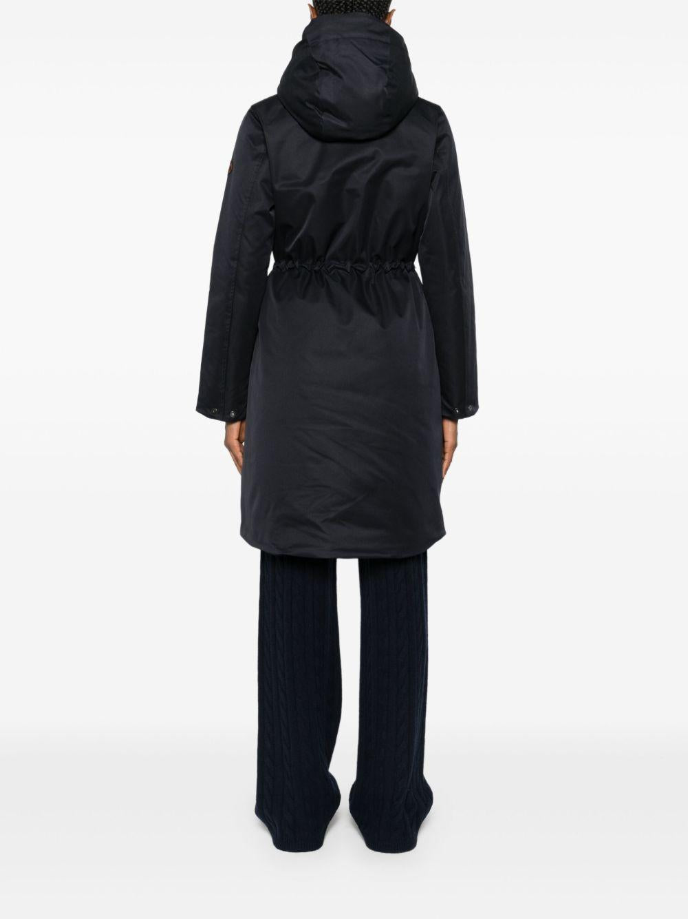 SAVE THE DUCK Parka lungo 'Joel' nero con elastico