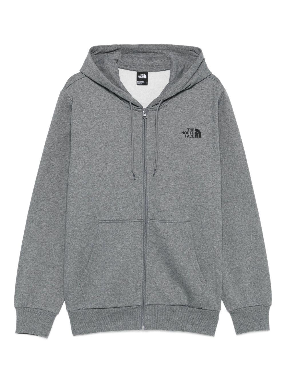 THE NORTH FACE Felpa grigia con cappuccio e zip