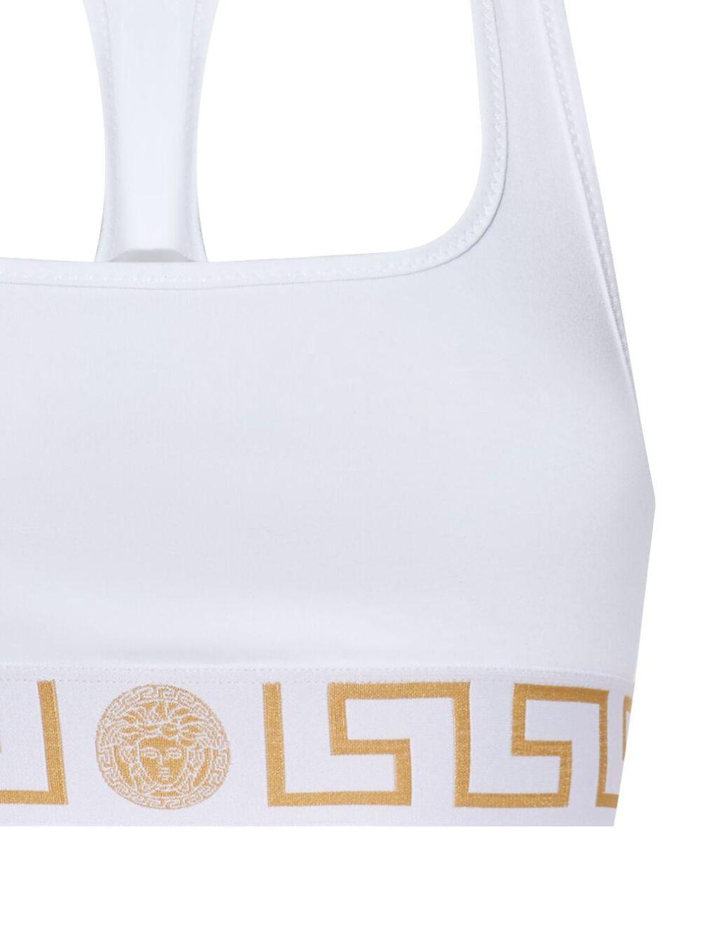 VERSACE Reggiseno con fascia elastica e motivo logo Greca