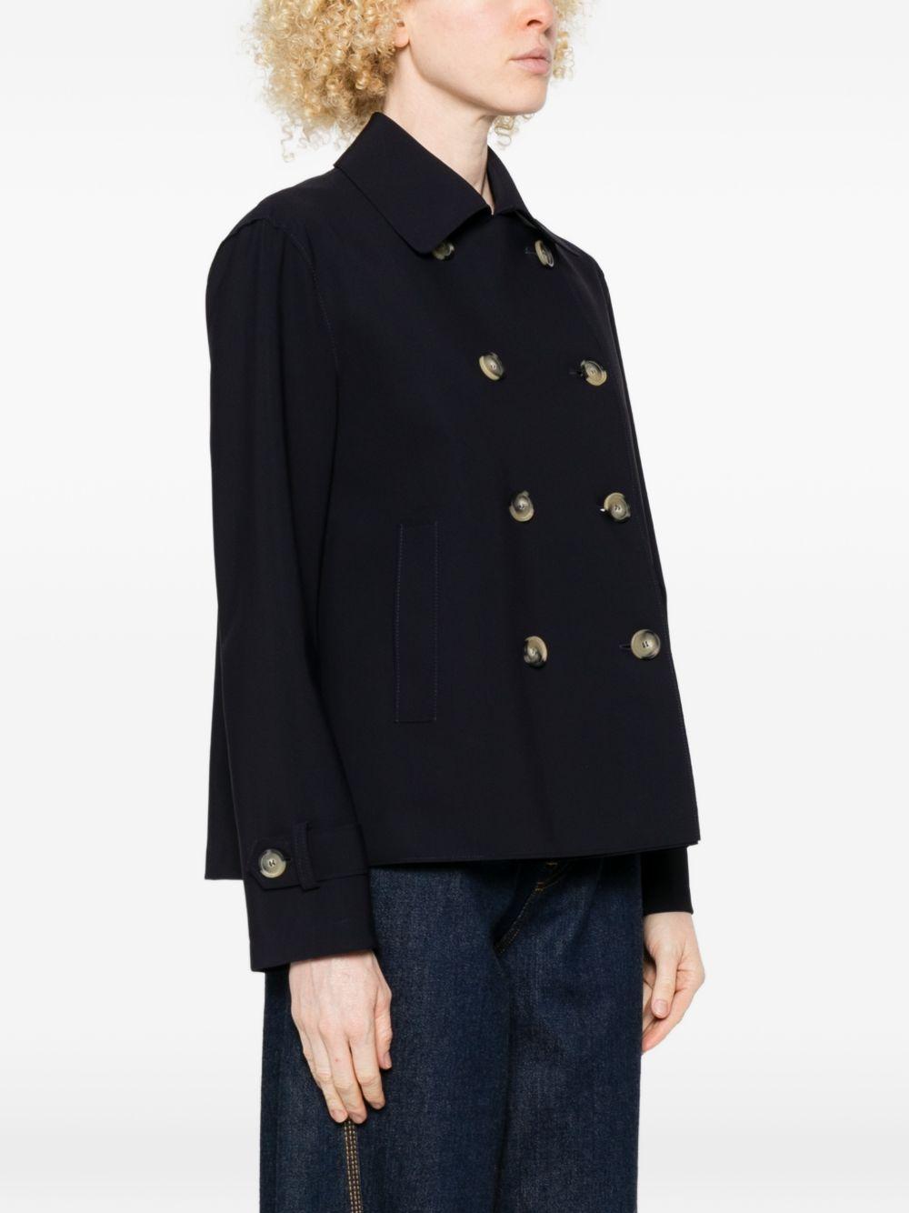 HARRIS WHARF LONDON Giacca british doppiopetto blu scuro