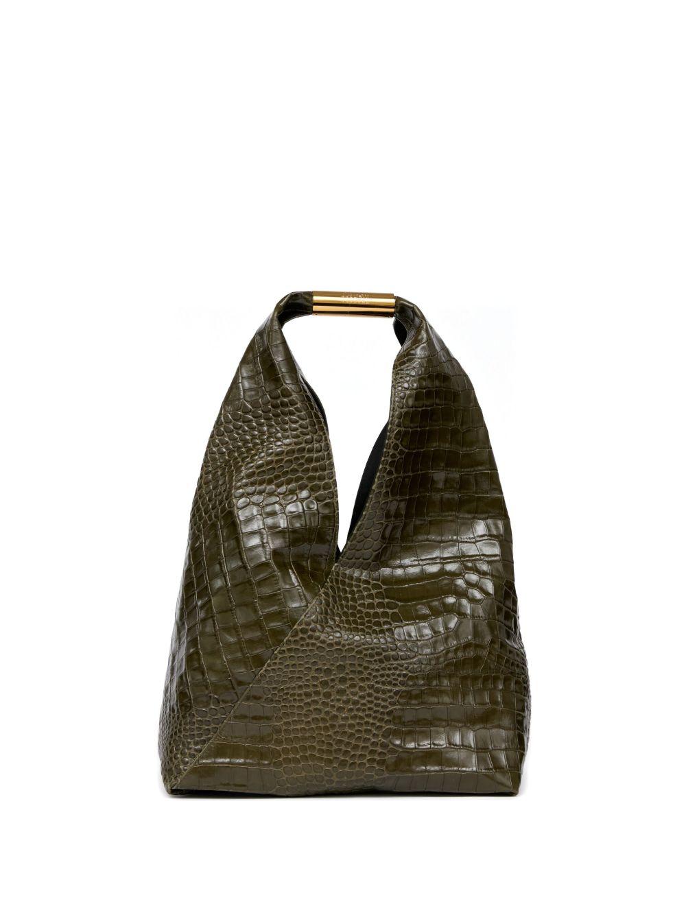 MM6 MAISON MARGIELA Borsa a spalla effetto coccodrillo goffrato