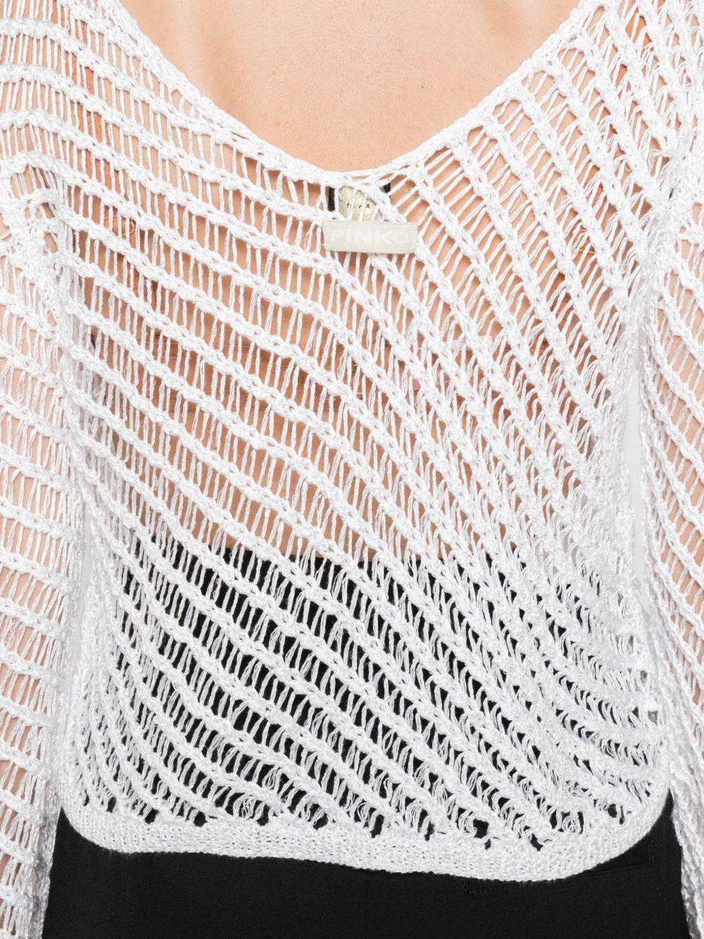 PINKO Maglia Faglia bianca a rete